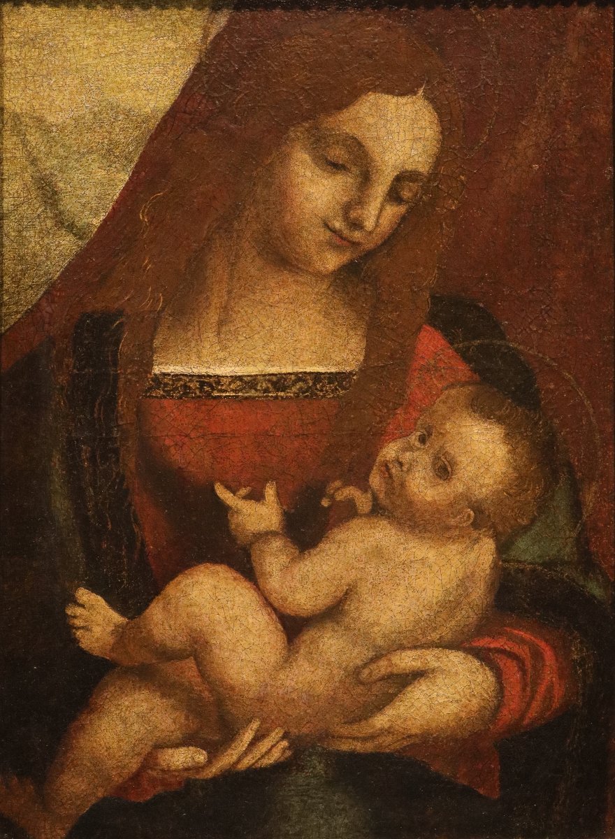 Pittore leonardesco (primi del XVI secolo), Madonna con Bambino-photo-2