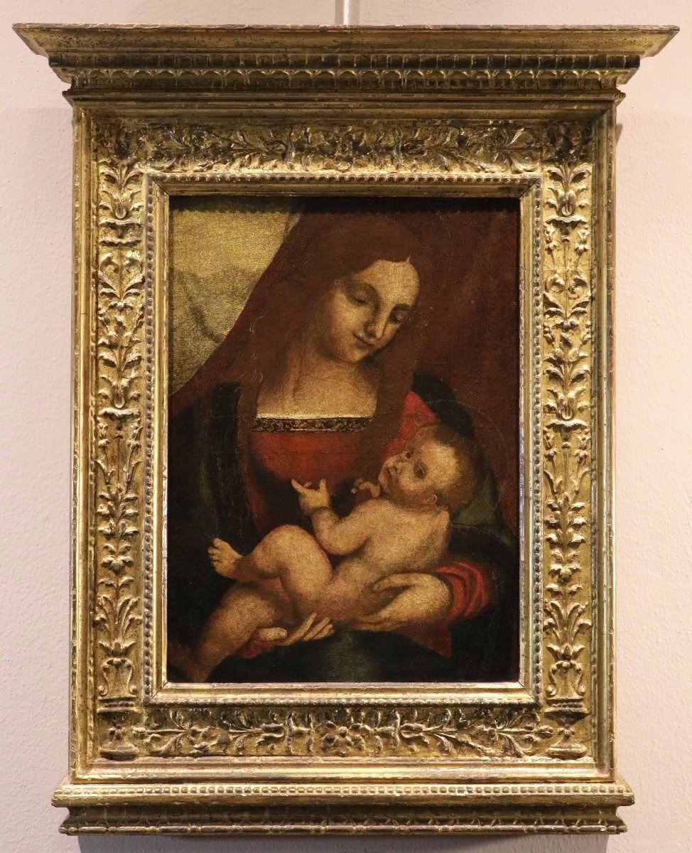 Pittore leonardesco (primi del XVI secolo), Madonna con Bambino