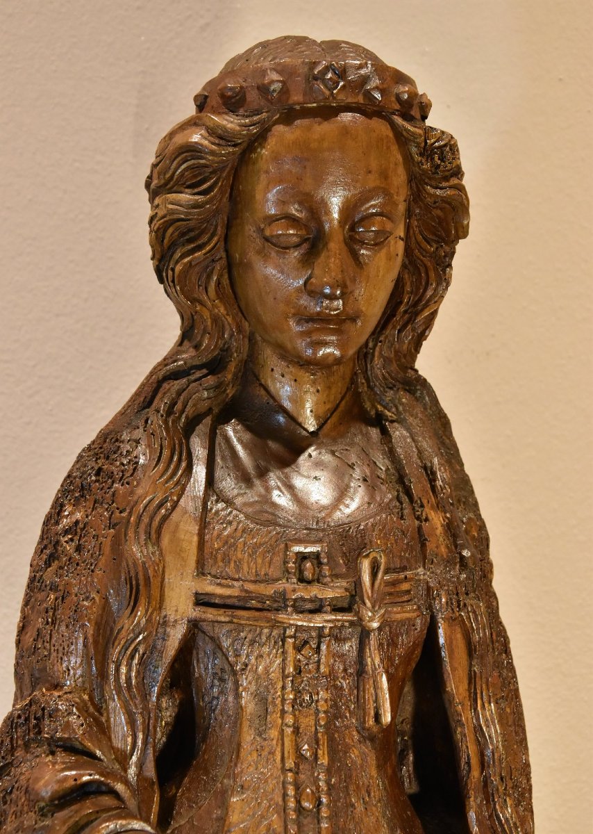 Scultura lignea, Santa Caterina, Basso Reno 1480 circa-photo-3