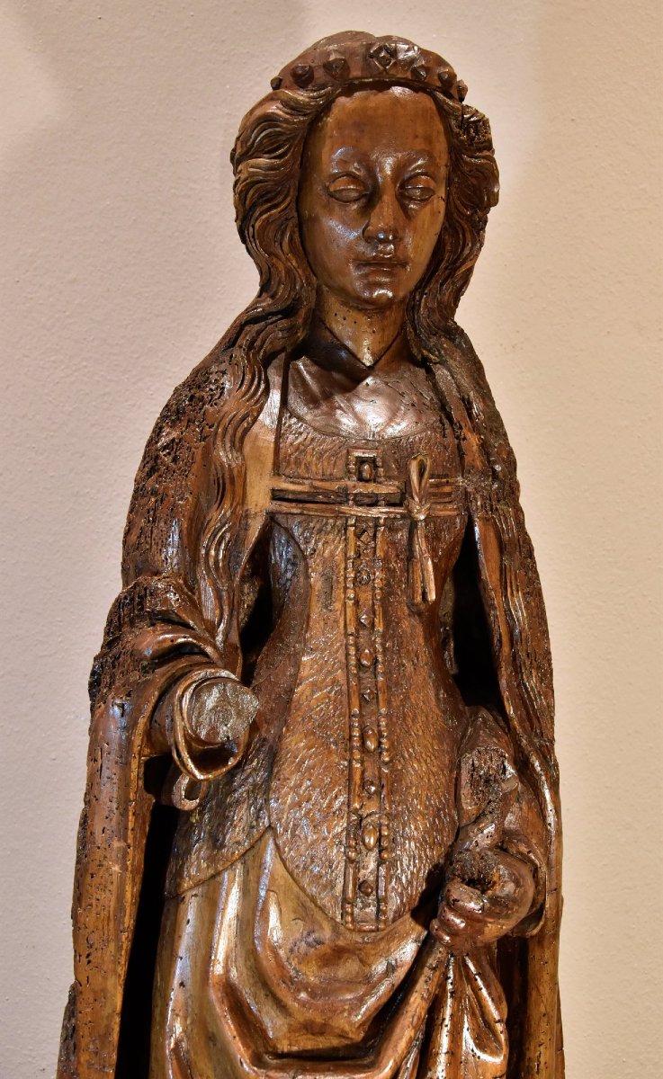 Scultura lignea, Santa Caterina, Basso Reno 1480 circa-photo-4