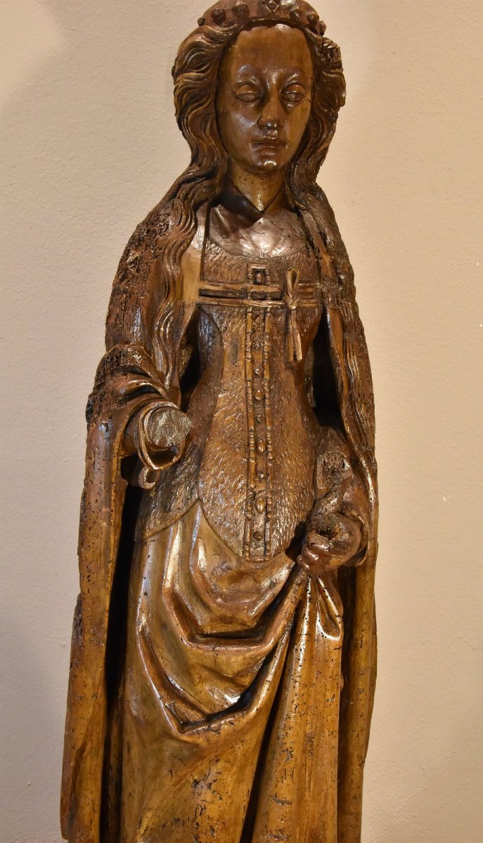 Scultura lignea, Santa Caterina, Basso Reno 1480 circa-photo-6