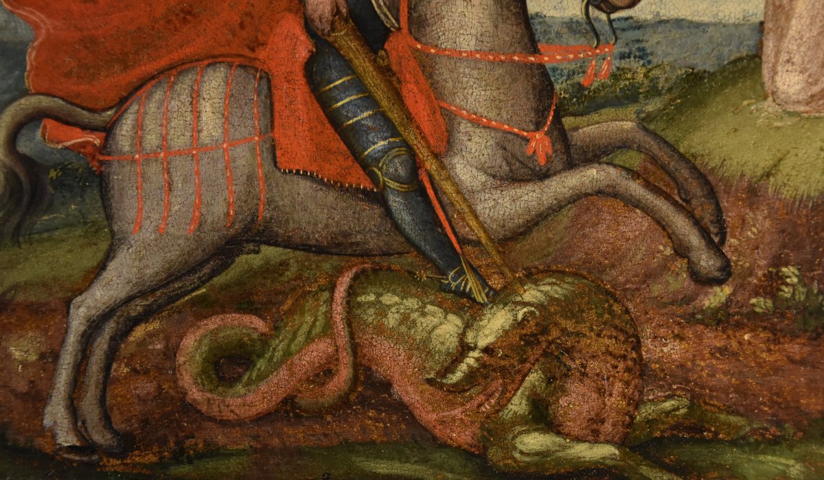 San Giorgio e il Drago, Alessio Baldovinetti (Firenze, 1427 – Firenze, 1499) cerchia-photo-1