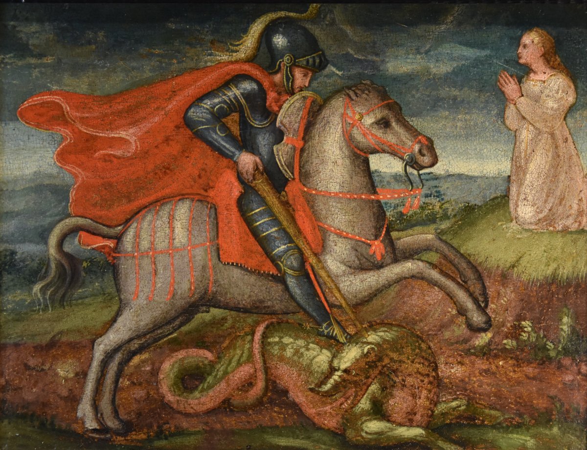 San Giorgio e il Drago, Alessio Baldovinetti (Firenze, 1427 – Firenze, 1499) cerchia