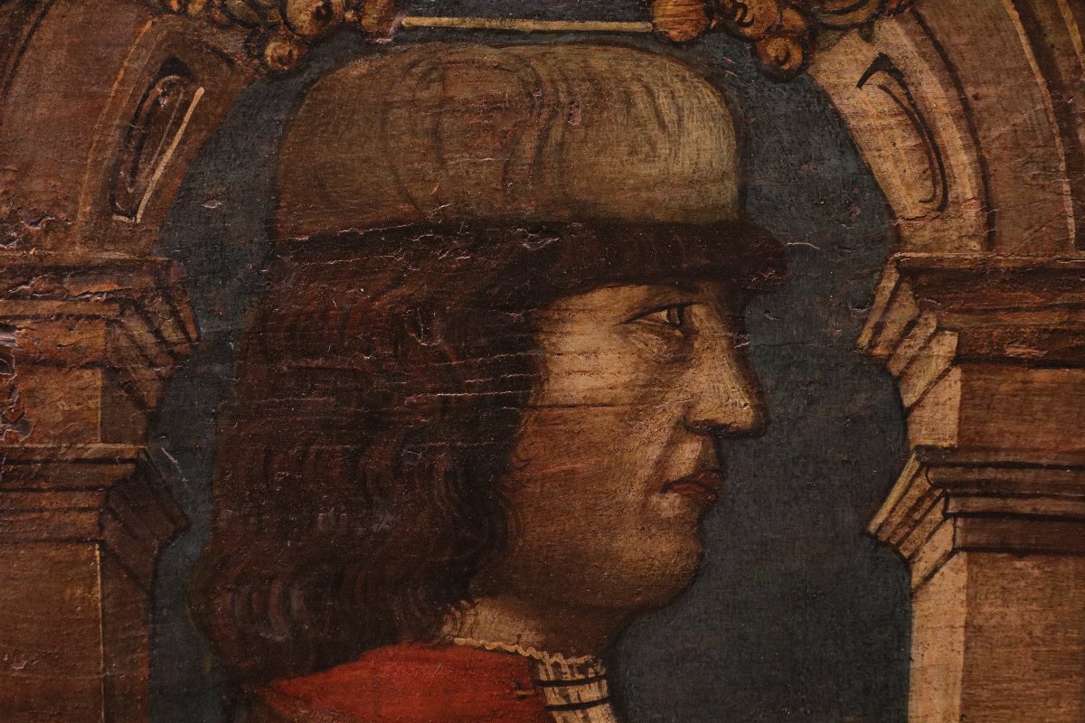 Coppia di formelle da soffitto, Bonifacio Bembo (Brescia, 1420 – Milano, 1480) Seguace di-photo-3