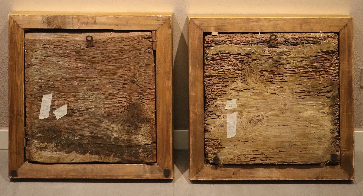 Coppia di formelle da soffitto, Bonifacio Bembo (Brescia, 1420 – Milano, 1480) Seguace di-photo-7