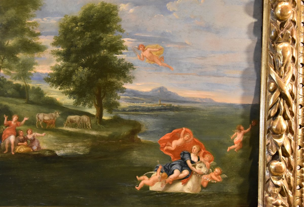 Il Rapimento di Europa, Francesco Albani (Bologna 1578 - 1660) Seguace di-photo-3