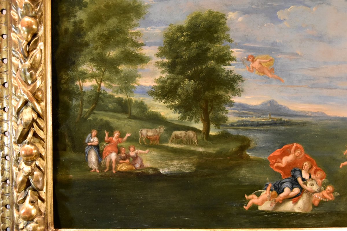 Il Rapimento di Europa, Francesco Albani (Bologna 1578 - 1660) Seguace di-photo-4