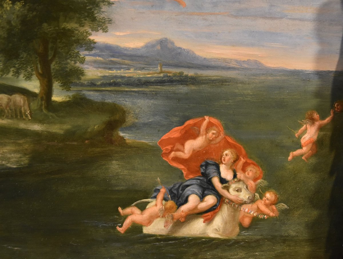 Il Rapimento di Europa, Francesco Albani (Bologna 1578 - 1660) Seguace di-photo-8