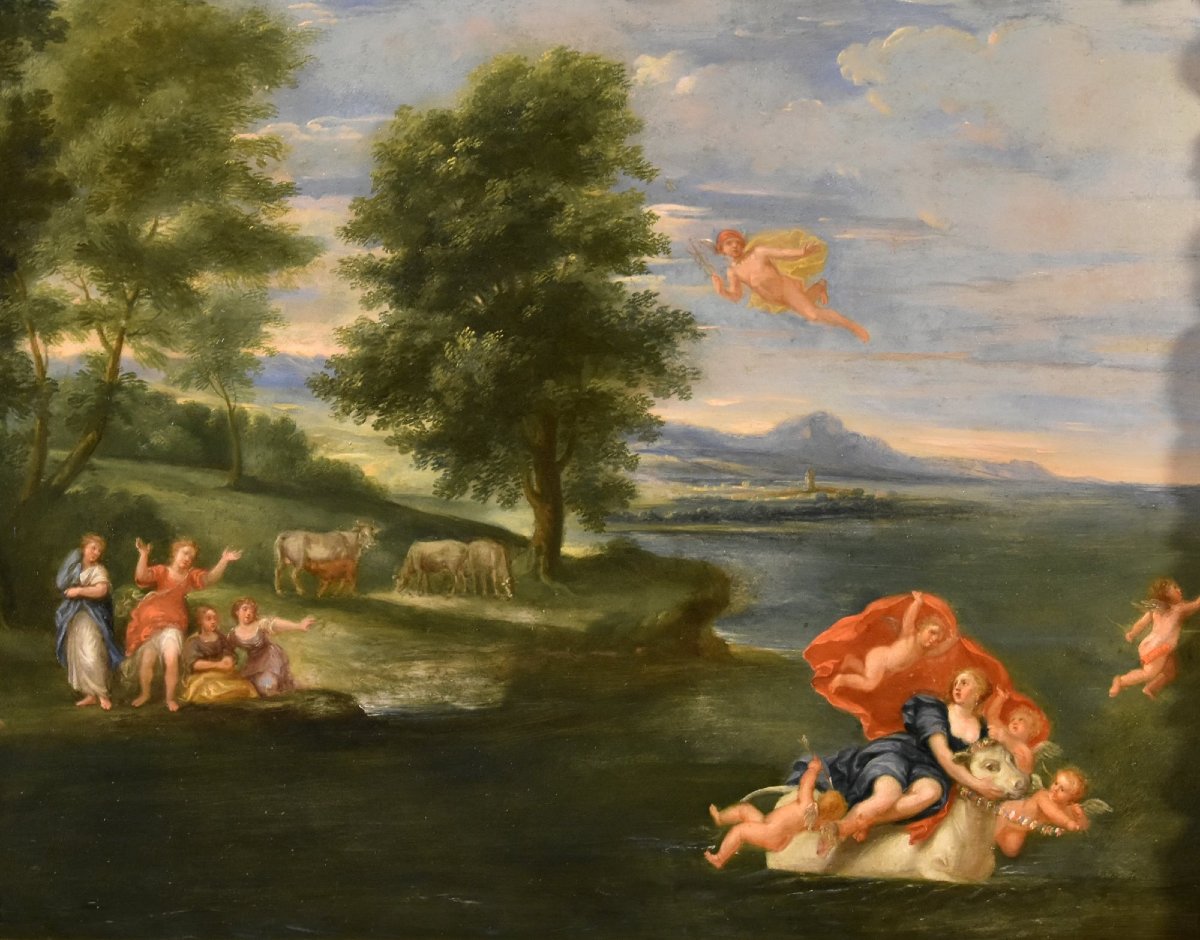 Il Rapimento di Europa, Francesco Albani (Bologna 1578 - 1660) Seguace di