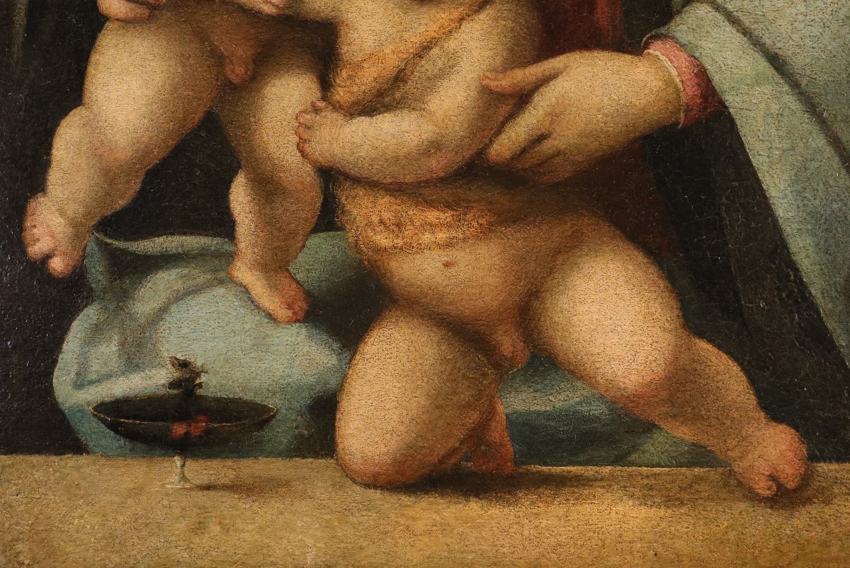 Madonna con Bambino e San Giovannino, Domenico Beccafumi (Monteaperti, 1486 – Siena, 1551)-photo-3