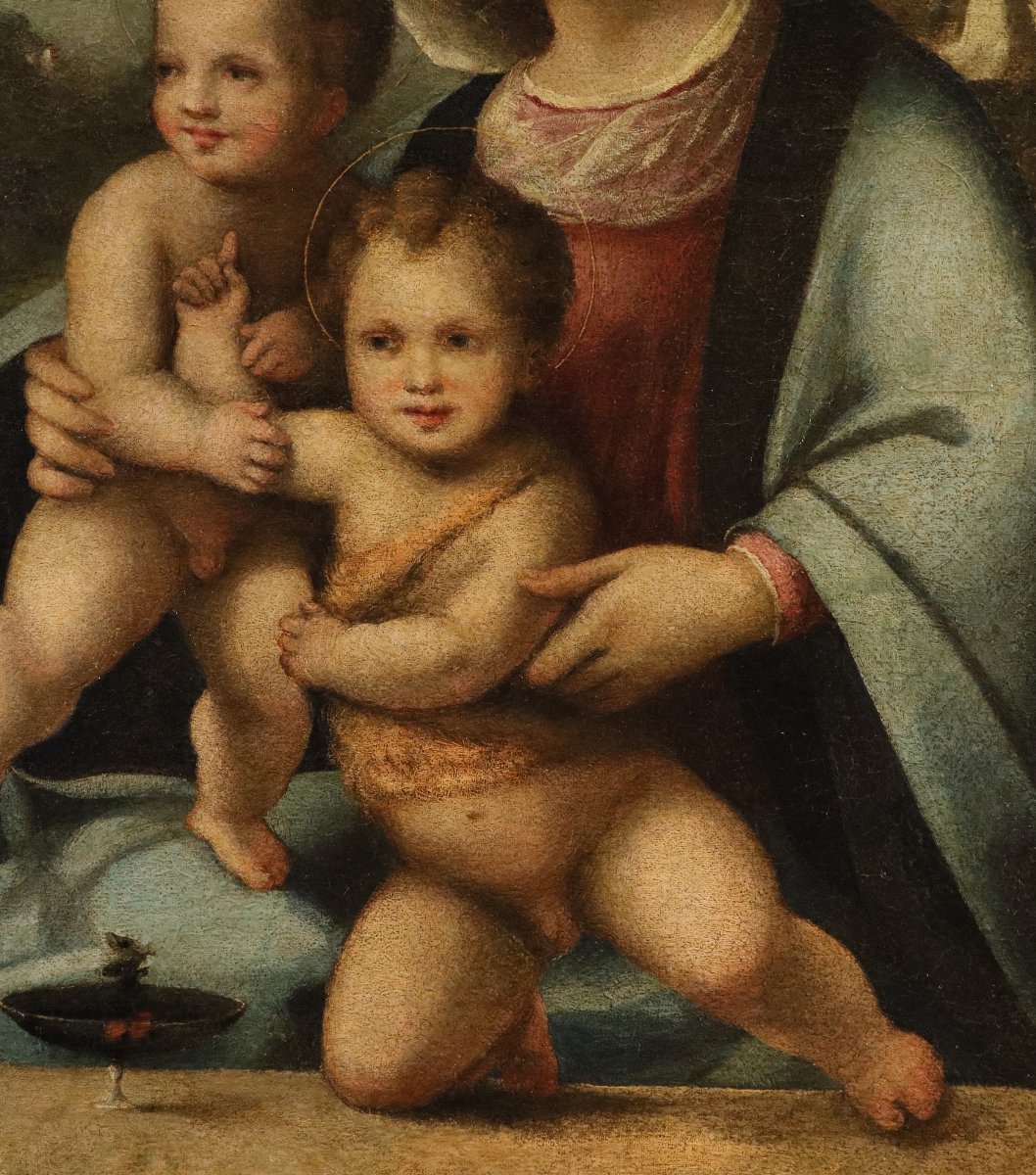 Madonna con Bambino e San Giovannino, Domenico Beccafumi (Monteaperti, 1486 – Siena, 1551)-photo-4