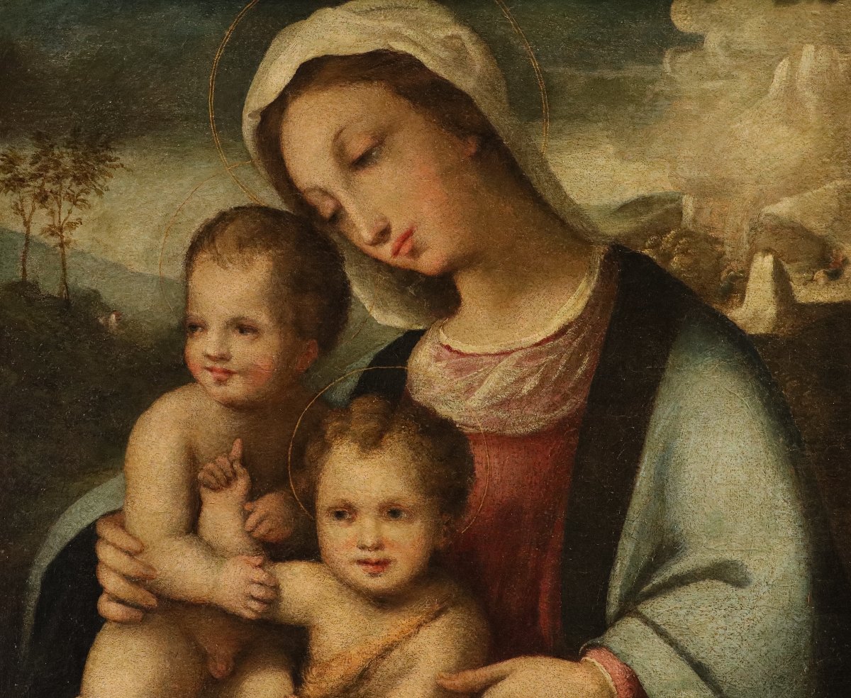 Madonna con Bambino e San Giovannino, Domenico Beccafumi (Monteaperti, 1486 – Siena, 1551)-photo-5