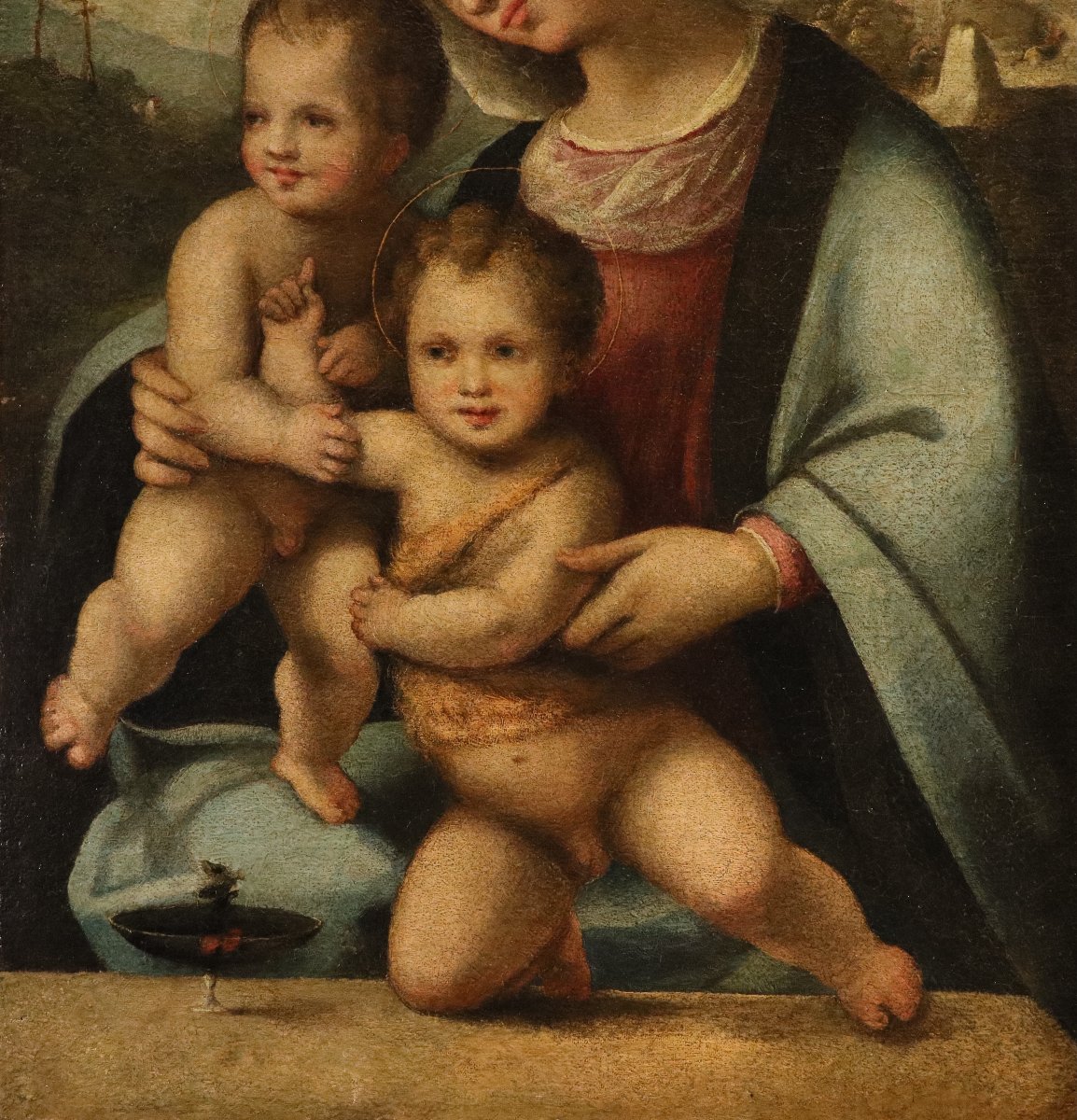 Madonna con Bambino e San Giovannino, Domenico Beccafumi (Monteaperti, 1486 – Siena, 1551)-photo-6