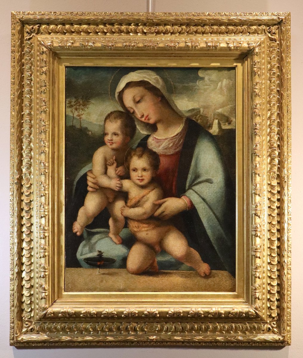 Madonna con Bambino e San Giovannino, Domenico Beccafumi (Monteaperti, 1486 – Siena, 1551)