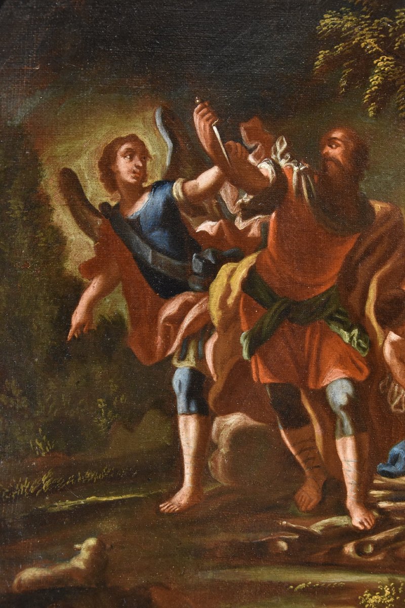  Agar e l'Angelo/ Il sacrificio di Isacco, Maestro napoletano del XVIII secolo-photo-2
