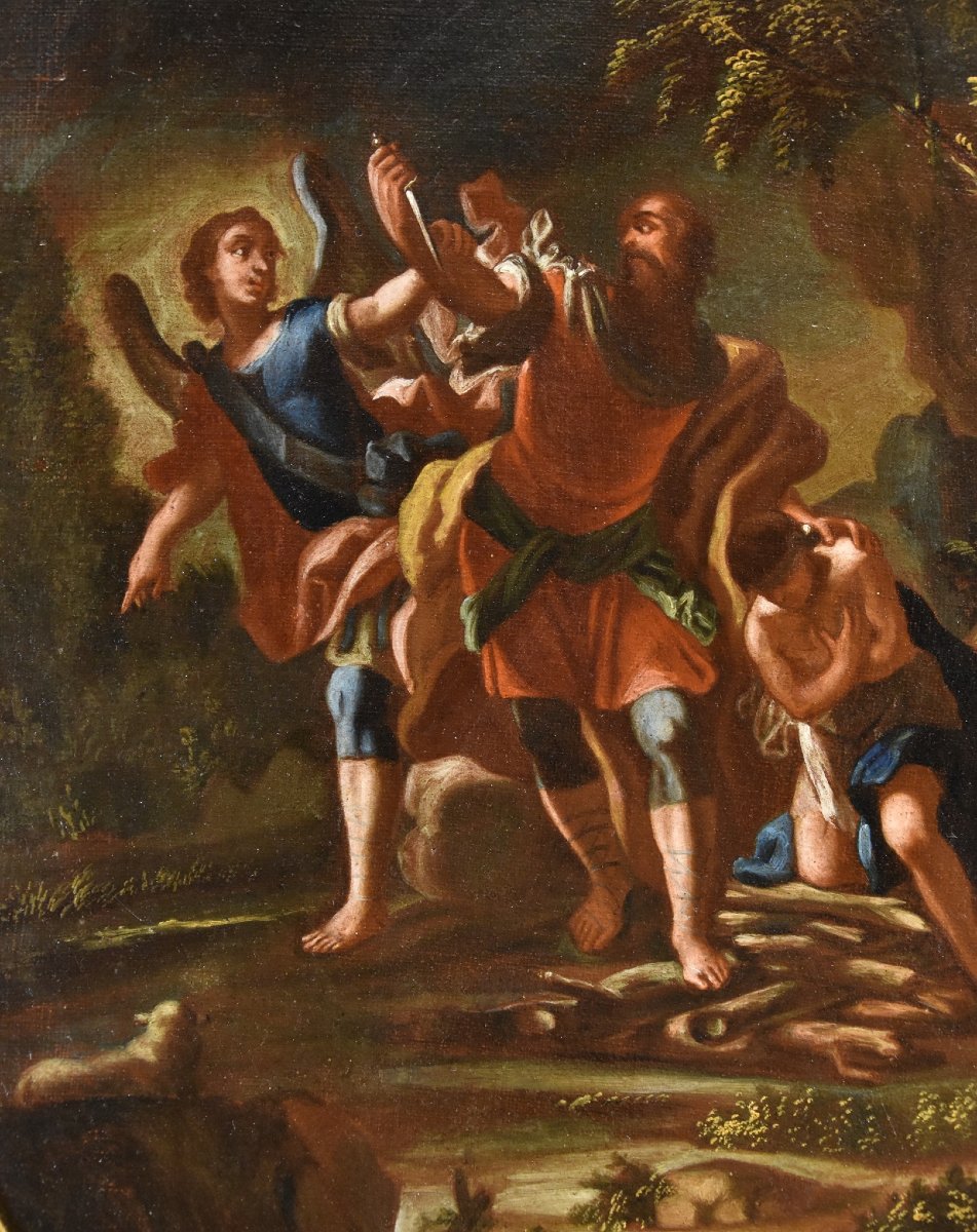  Agar e l'Angelo/ Il sacrificio di Isacco, Maestro napoletano del XVIII secolo-photo-3