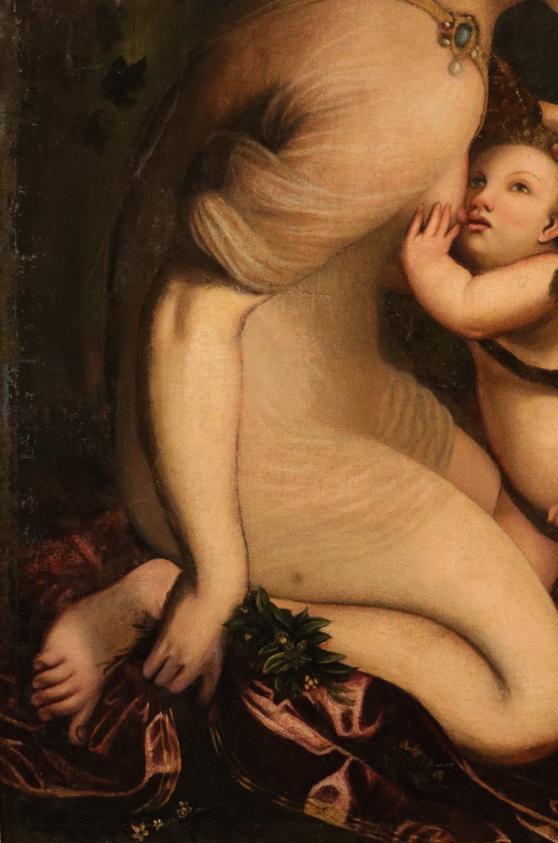 Venere che allatta Amore, Camillo Boccaccino (Cremona, 1505 – 1546) Seguace-photo-3