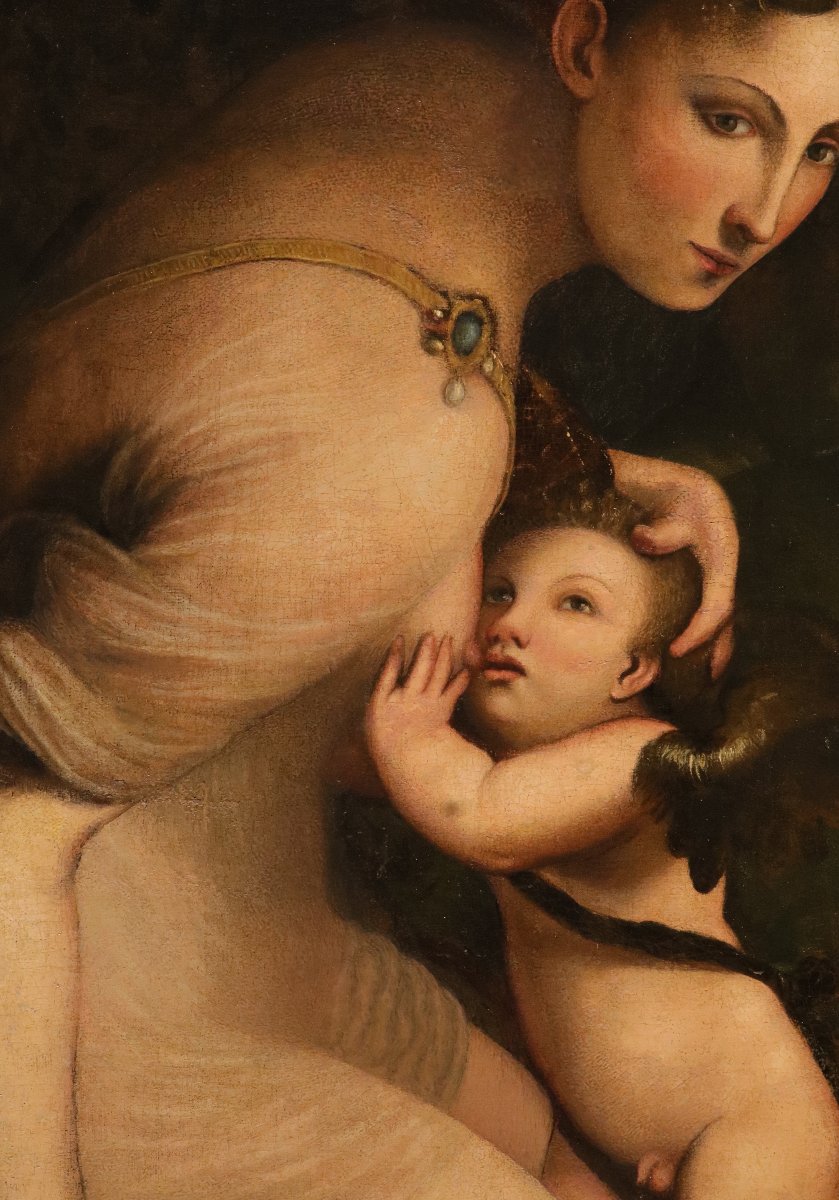 Venere che allatta Amore, Camillo Boccaccino (Cremona, 1505 – 1546) Seguace-photo-4