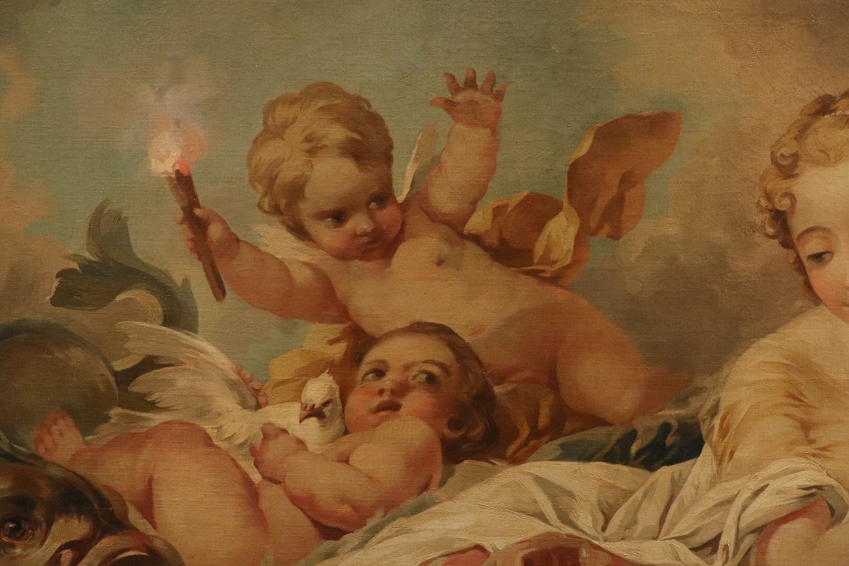 La nascita di Venere, Cerchia di Francois Boucher (Parigi, 1703 - 1770)-photo-2
