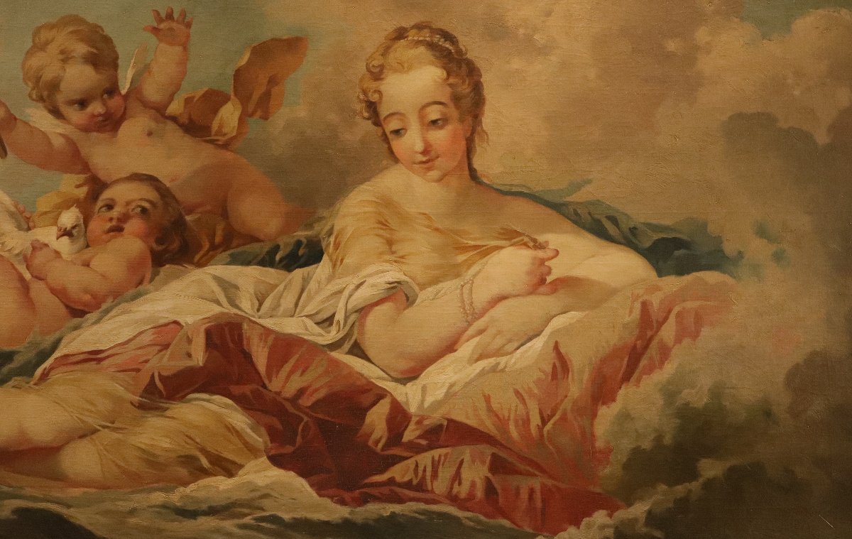 La nascita di Venere, Cerchia di Francois Boucher (Parigi, 1703 - 1770)-photo-5