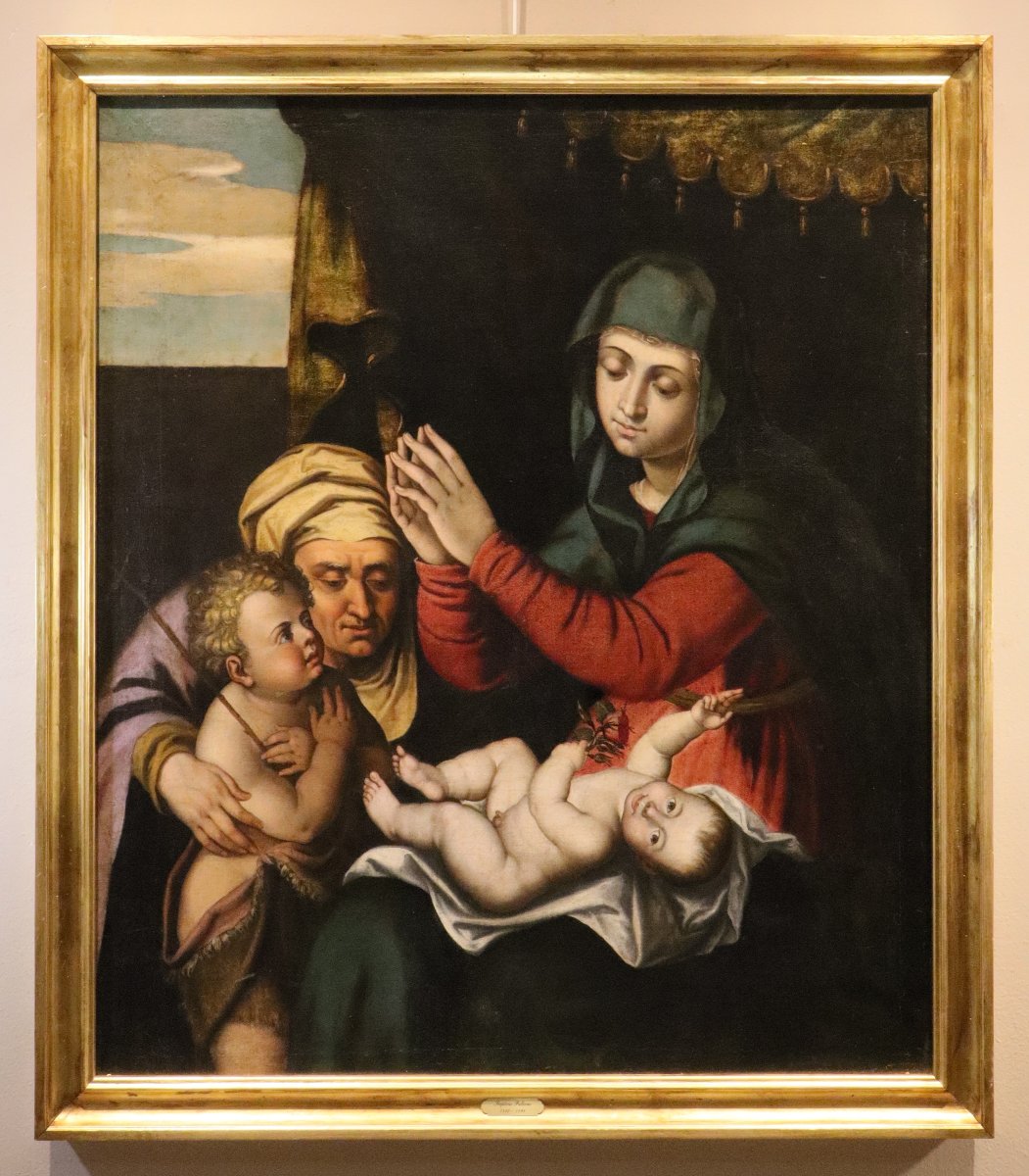 Madonna col Bambino, San Giovannino e Santa Elisabetta,  Scipione Pulzone (1540 -1598)-photo-2
