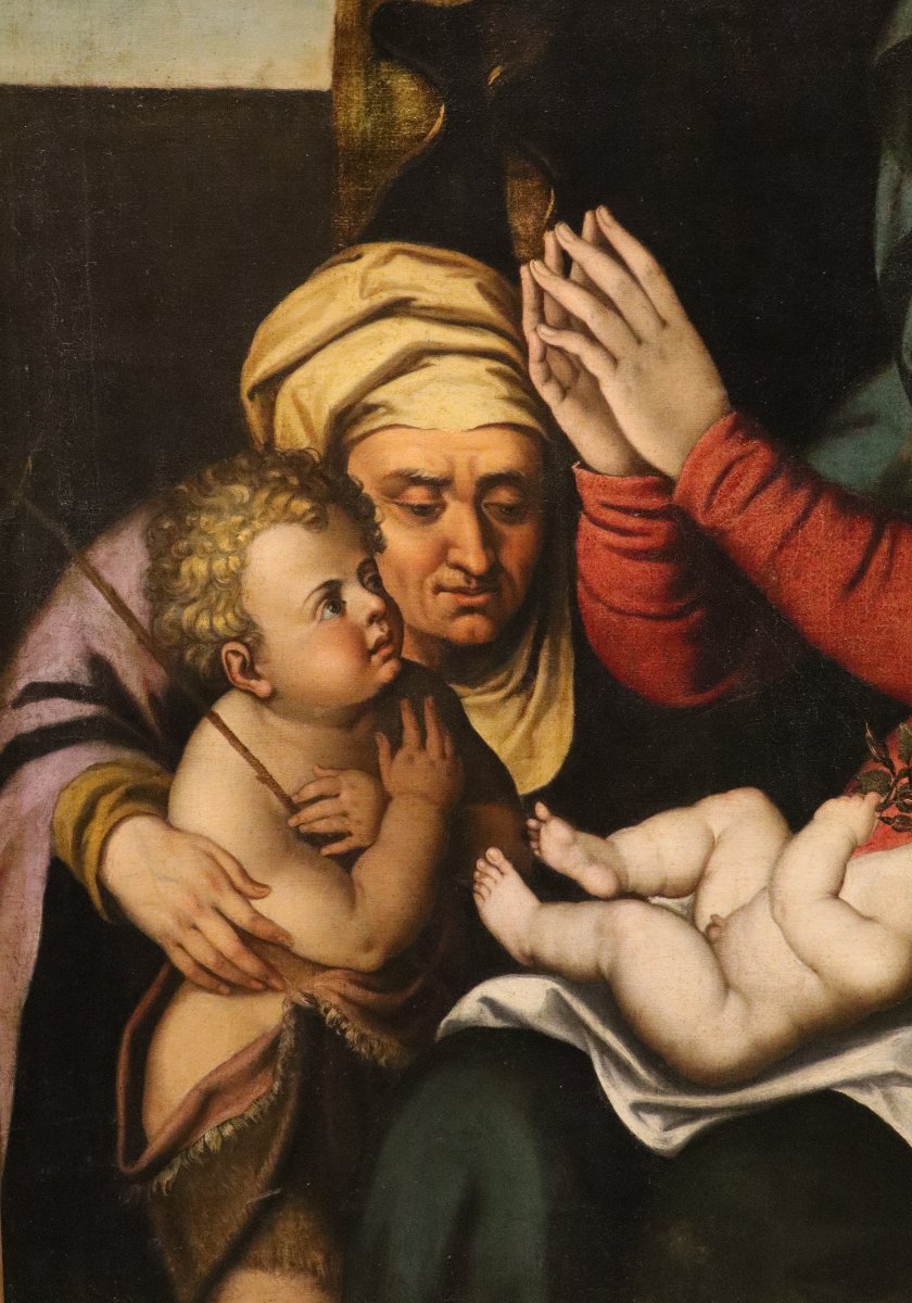 Madonna col Bambino, San Giovannino e Santa Elisabetta,  Scipione Pulzone (1540 -1598)-photo-4
