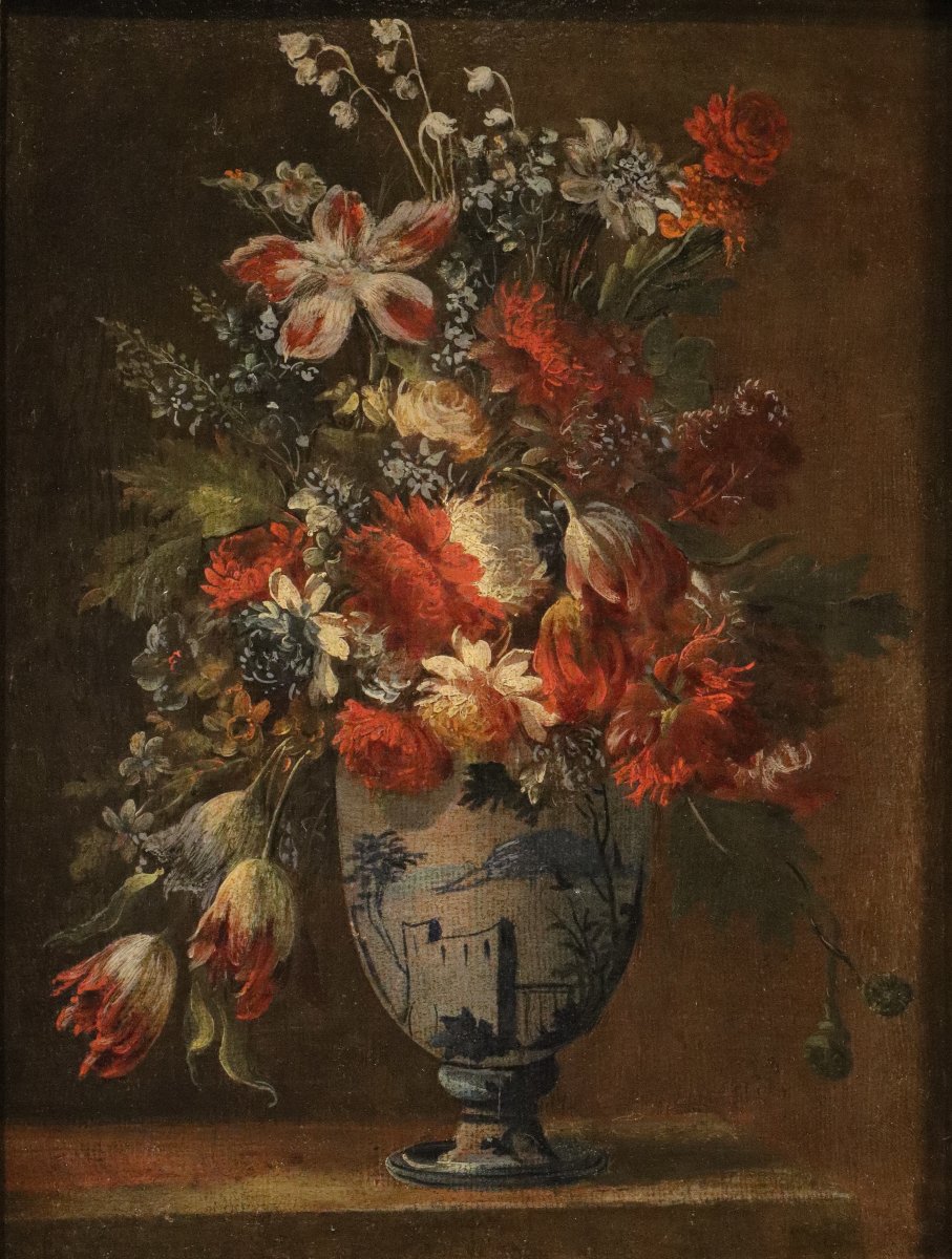 Coppia di nature morte di fiori, Francesco Lavagna (Napoli, 1684 - 1724)-photo-3