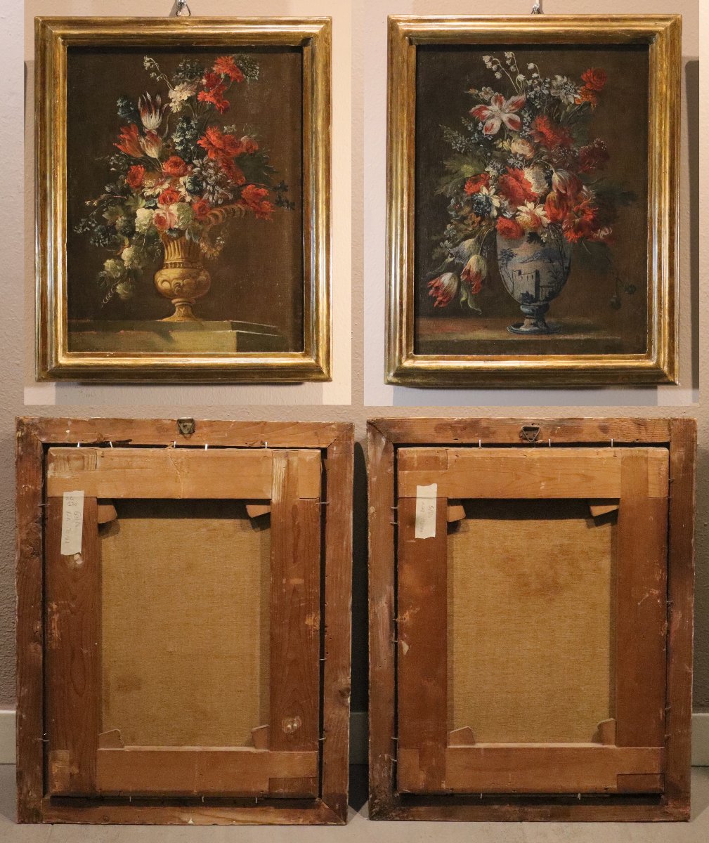 Coppia di nature morte di fiori, Francesco Lavagna (Napoli, 1684 - 1724)-photo-8