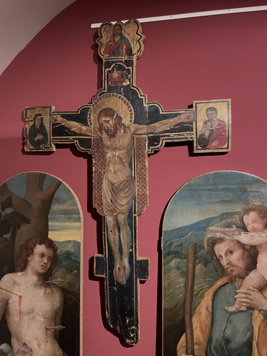 Antico Crocifisso con Dio Padre, la Vergine e San Giovanni-photo-8