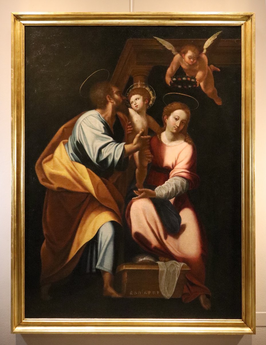 Sacra Famiglia, Cristoforo Roncalli, detto il Pomarancio (Pomarance, 1552 - Roma, 1626) Bottega-photo-2