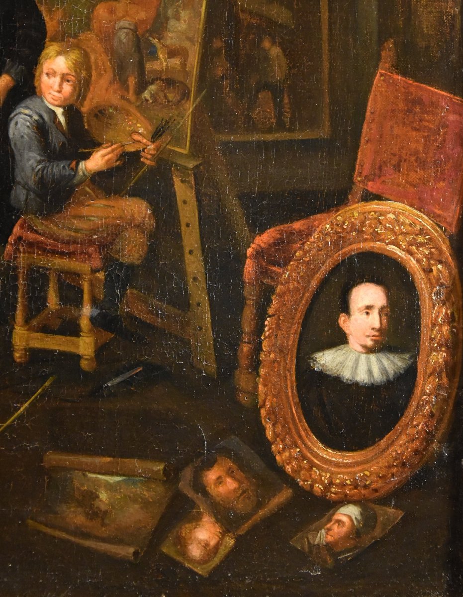 Lo studio dell’artista, Gerard Thomas (Anversa 1663-1720) Attribuibile a-photo-1