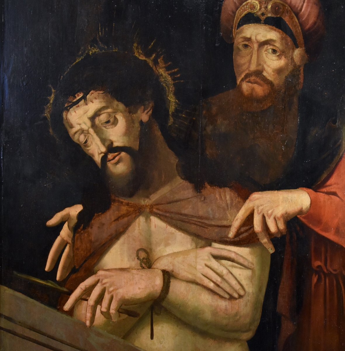Ecce Homo con Ponzio Pilato, Cerchia di Michael Coxie (Malines, 1499 – 1592)-photo-4