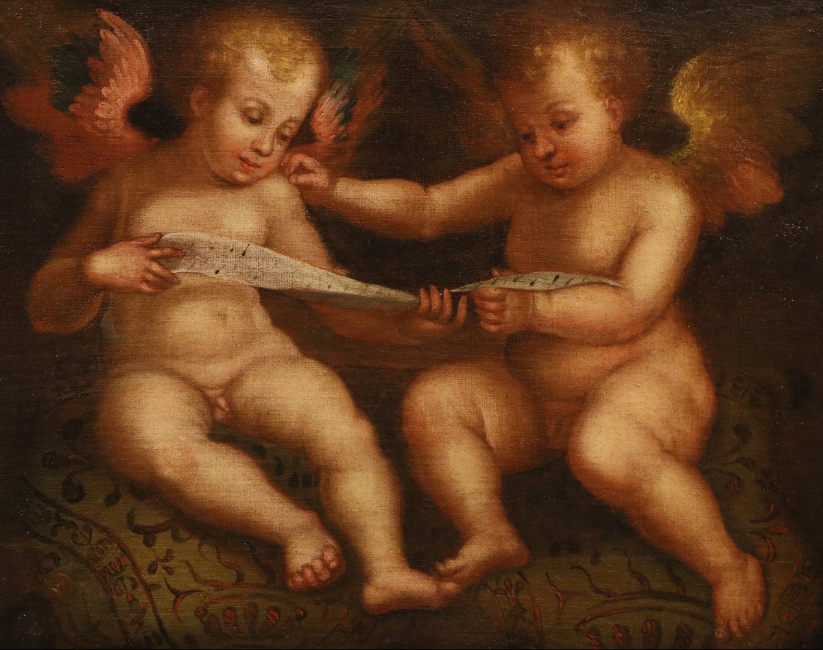 Angeli con cartiglio/ Angeli con libro, Guglielmo Caccia 'il Moncalvo' -photo-2