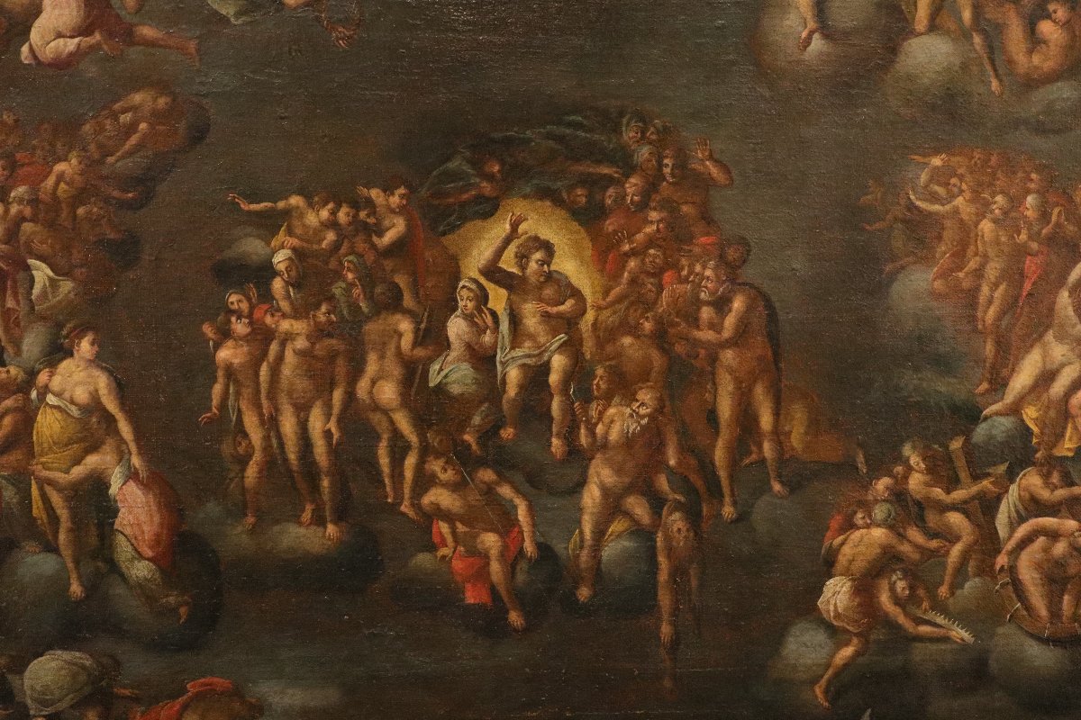 Il Giudizio Universale (da Michelangelo), Pittore romano del XVII secolo-photo-3