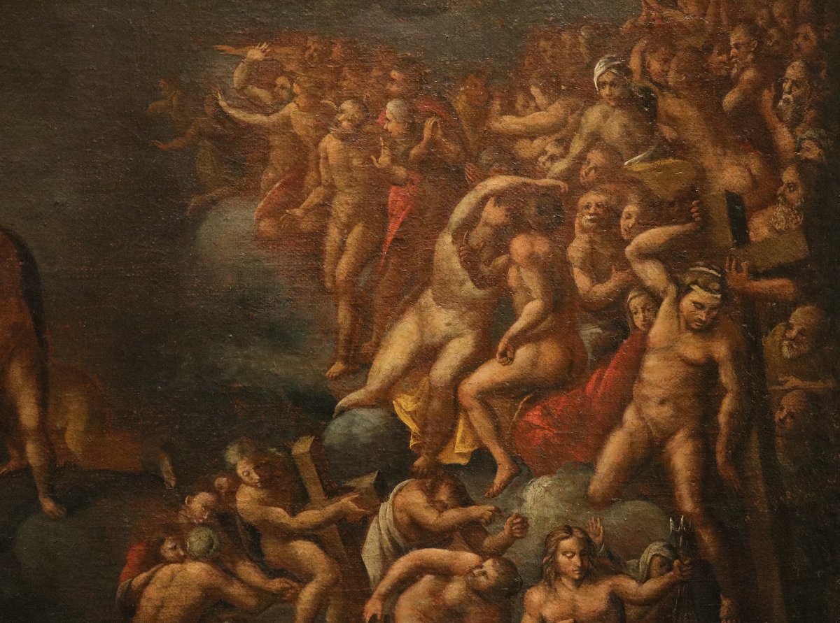 Il Giudizio Universale (da Michelangelo), Pittore romano del XVII secolo-photo-1