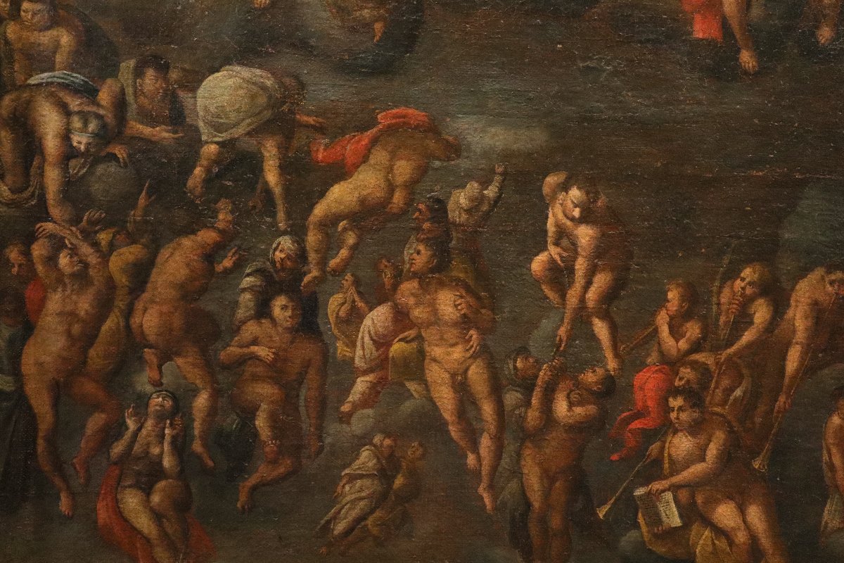 Il Giudizio Universale (da Michelangelo), Pittore romano del XVII secolo-photo-2