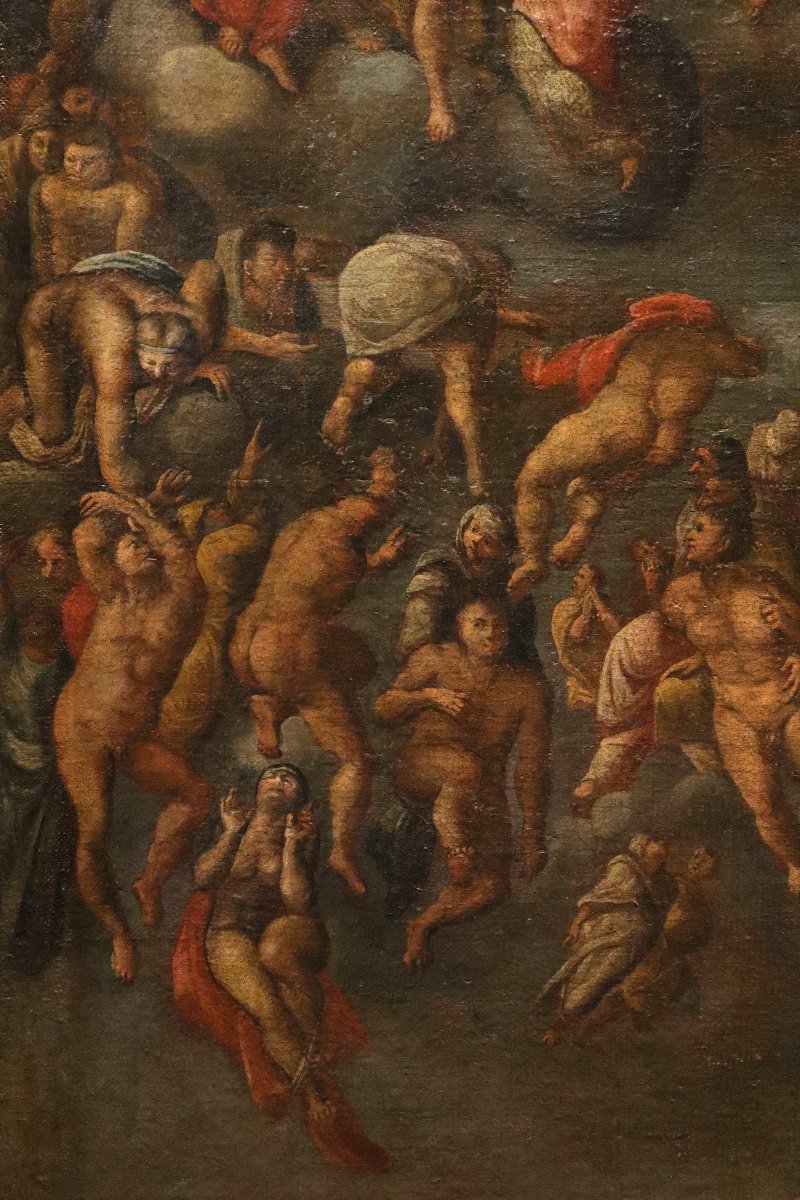 Il Giudizio Universale (da Michelangelo), Pittore romano del XVII secolo-photo-5