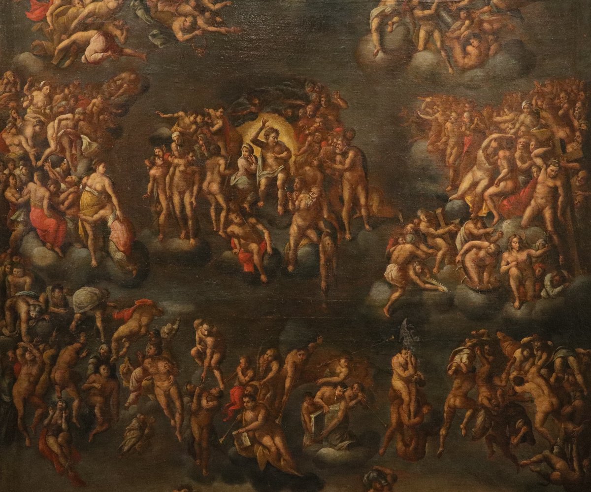 Il Giudizio Universale (da Michelangelo), Pittore romano del XVII secolo-photo-6