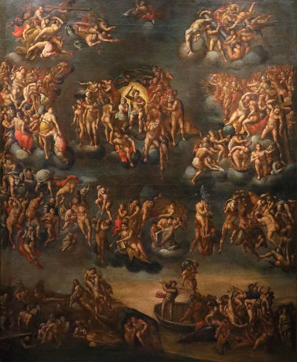Il Giudizio Universale (da Michelangelo), Pittore romano del XVII secolo