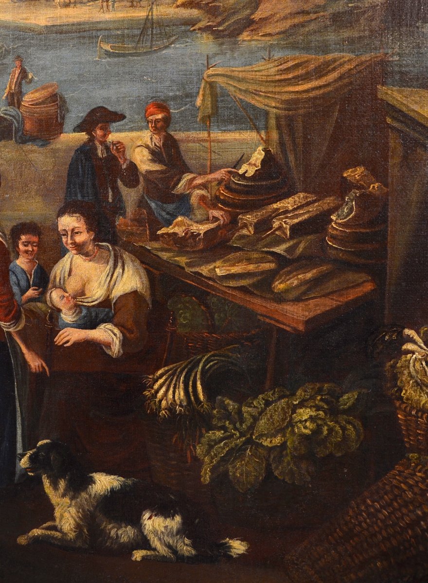 Veduta fantastica di un porto mediterraneo, Peter Bolckman (Gorinchem, 1640 – Torino 1710)-photo-3