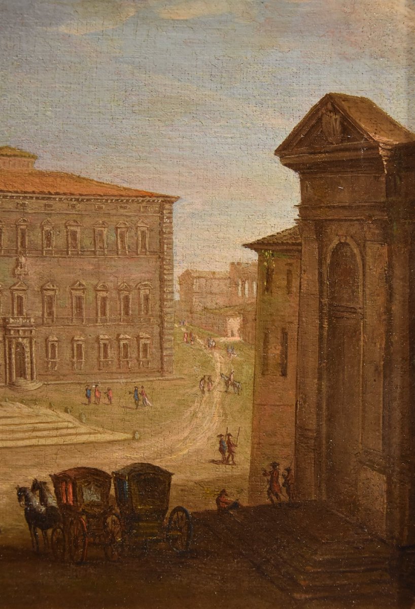 Veduta di Roma con San Giovanni in Laterano, Giacomo Van Lint (Roma 1723 - 1790) Attr.-photo-3