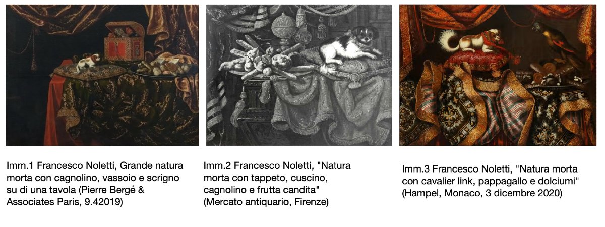 Francesco Noletti (Malta, 1611 – Roma, 1654), Natura morta con carte da gioco, cagnolino ...-photo-1