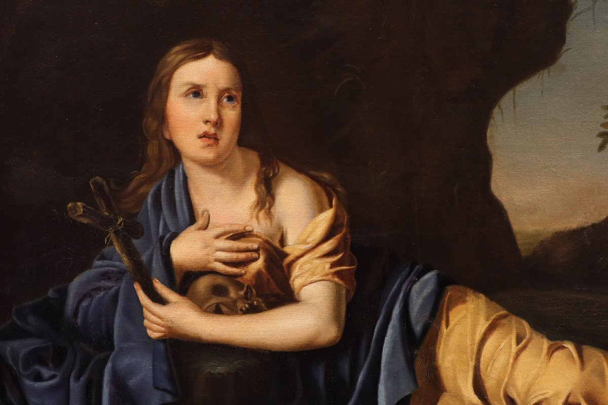 Maria Maddalena penitente, Alessandro Tiarini (Bologna, 1577 – 1668) Cerchia di-photo-3