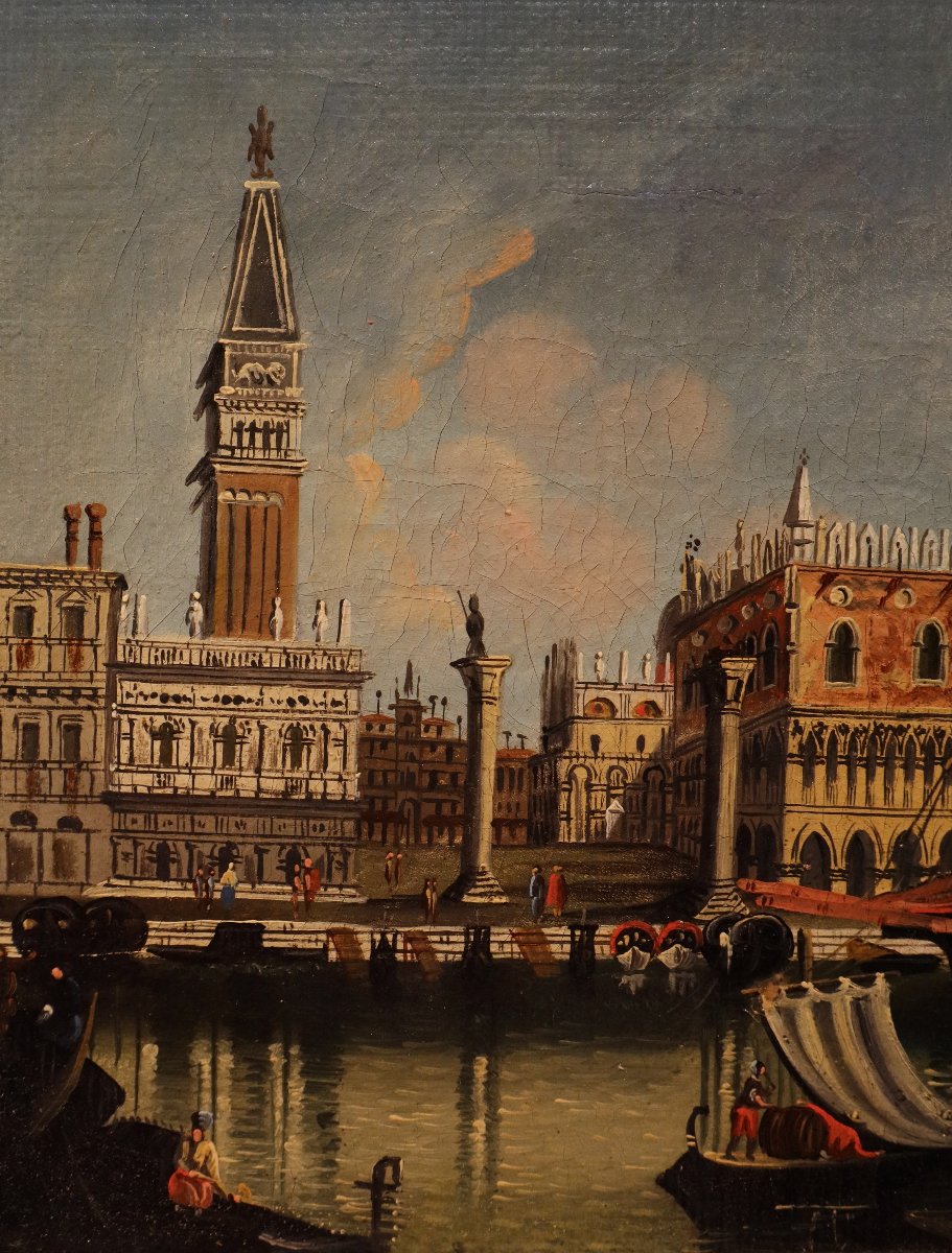 Coppia di vedute di Venezia, Seguace di Canaletto (Venezia, 1697 - 1768)-photo-2