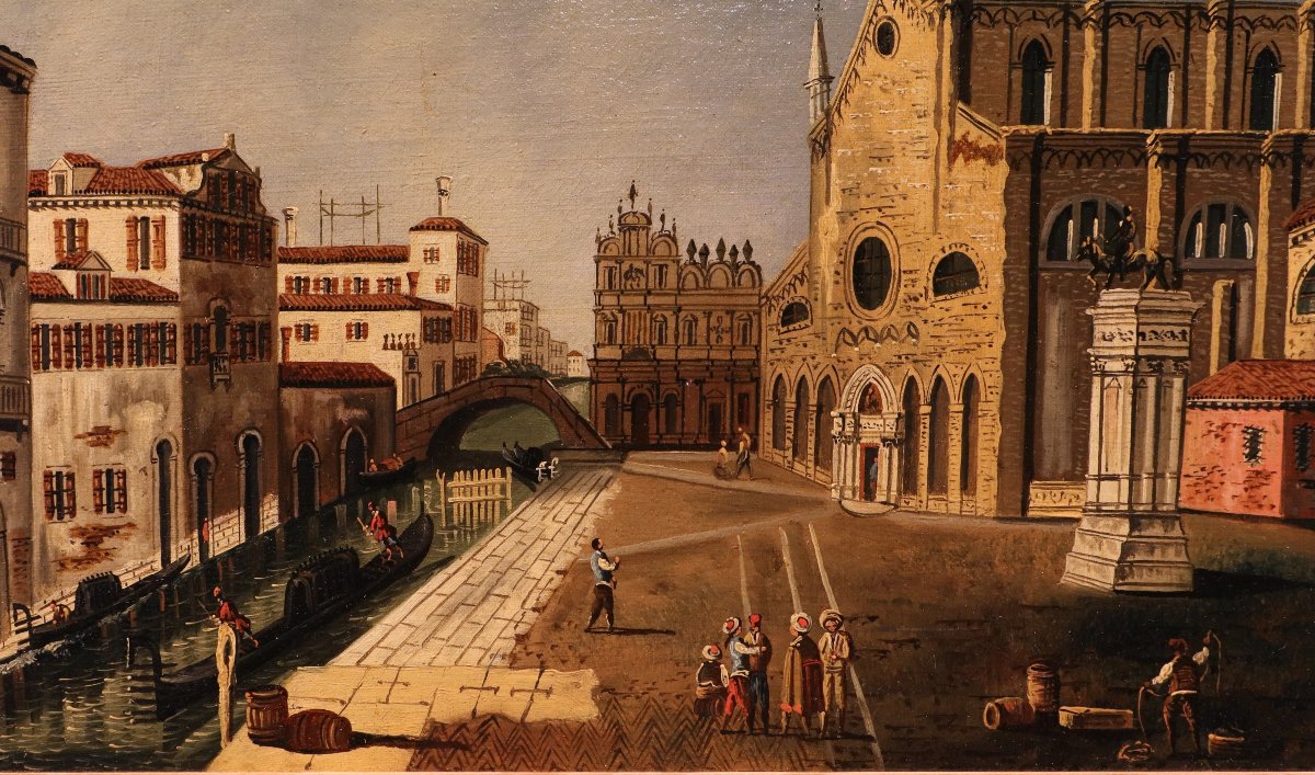 Coppia di vedute di Venezia, Seguace di Canaletto (Venezia, 1697 - 1768)-photo-4