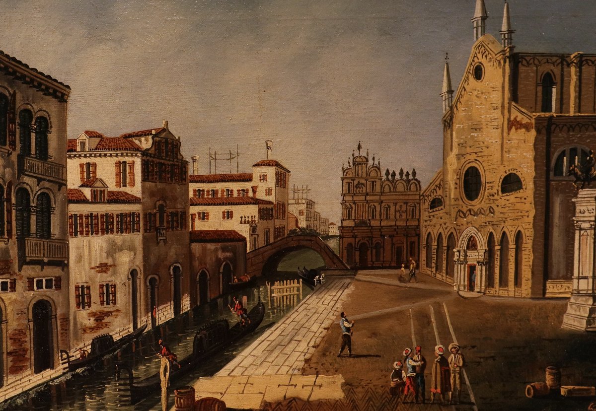 Coppia di vedute di Venezia, Seguace di Canaletto (Venezia, 1697 - 1768)-photo-5
