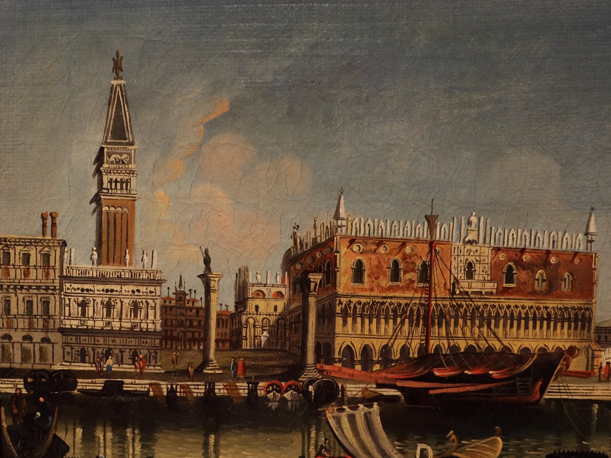 Coppia di vedute di Venezia, Seguace di Canaletto (Venezia, 1697 - 1768)-photo-6