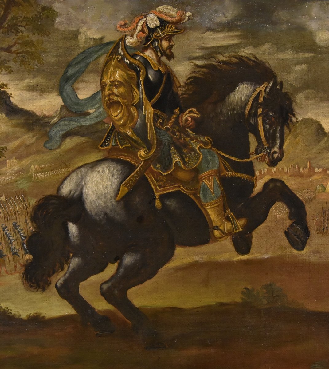 Ritratto equestre di Pietro Strozzi, Pittore fiorentino XVII-XVIII Secolo-photo-3