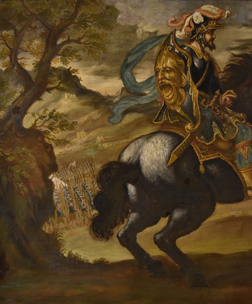 Ritratto equestre di Pietro Strozzi, Pittore fiorentino XVII-XVIII Secolo-photo-4