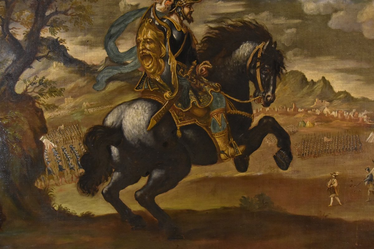 Ritratto equestre di Pietro Strozzi, Pittore fiorentino XVII-XVIII Secolo-photo-3